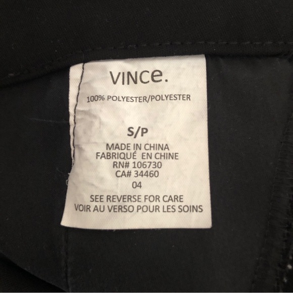Vince Black Dress High Waisted Cropped Trousers Size S - Picture 9 of 10